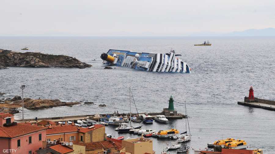  الساحل الغربى الإيطالى الذي شهد غرق السفينة كوستا كونكورد الجمعة الماضية 