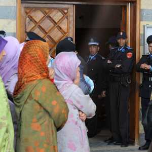 تجمع نسائي أمام محكمة بالمغرب