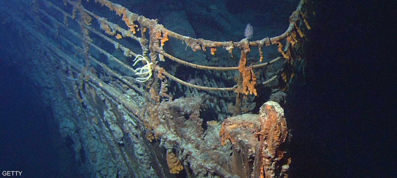 لقطة للسفينة الغارقة قبل 100 عام