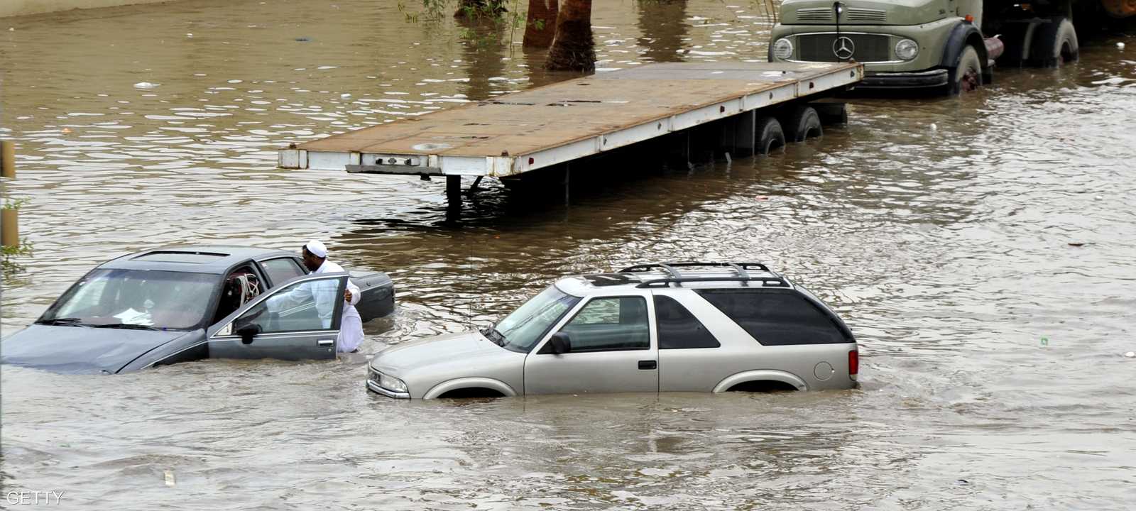 صورة أرشيفية لفيضانات جدة 