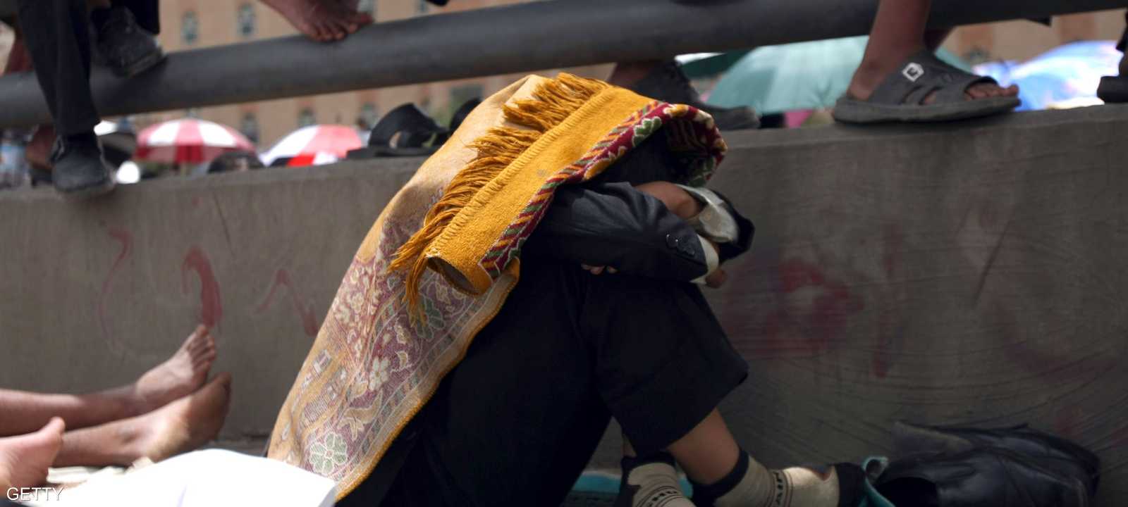 يمني أثناء المظاهرات التي شهدتها البلاد وأطاحت بالرئيس علي عبد الله صالح