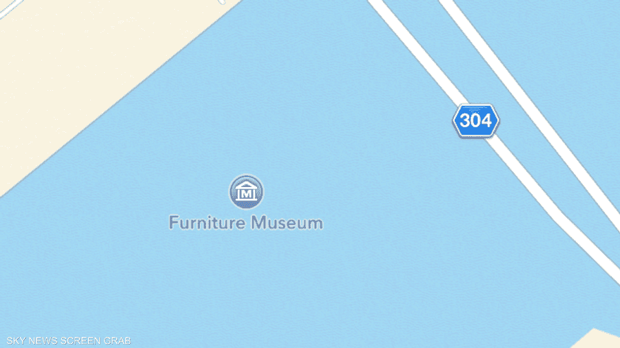 متحف وسط الماء حسب خرائط أبل