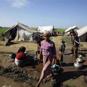 مخيم للمسلمين النازحين في ولاية راخين