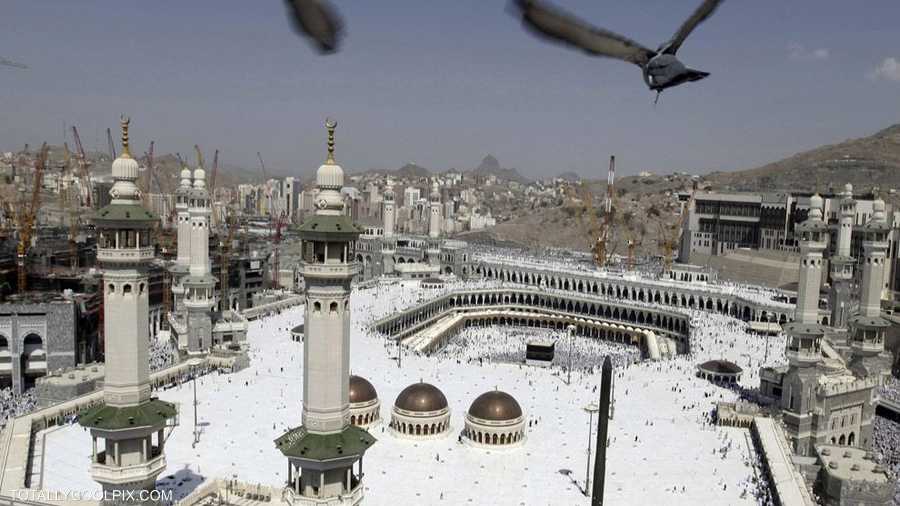 طيور في سماء مسجد الله الحرام