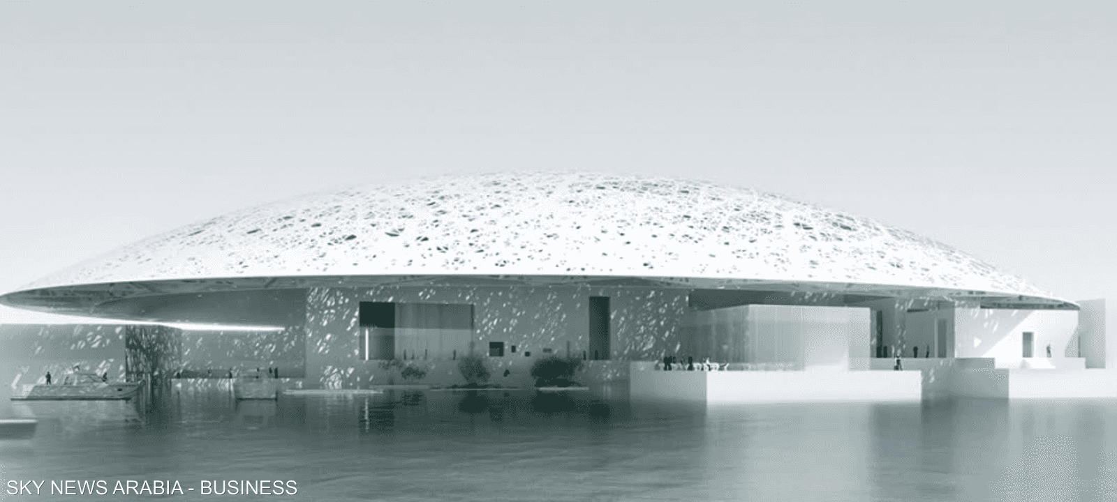 الشكل الذي سيبدو عليه متحف اللوفر في جزيرة السعديات عند انتهائه