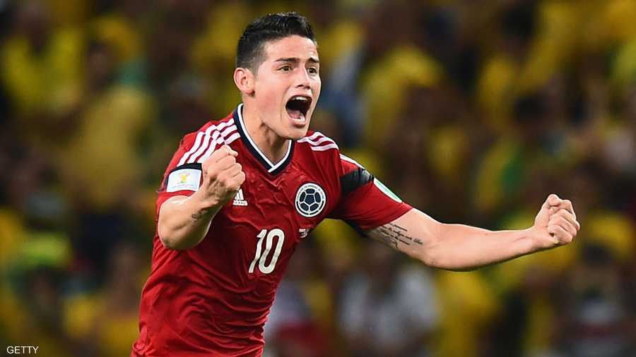 خايمس رودريغيز نجم كولومبيا الشاب وهداف البطولة حتى الآن برصيد 6 أهداف