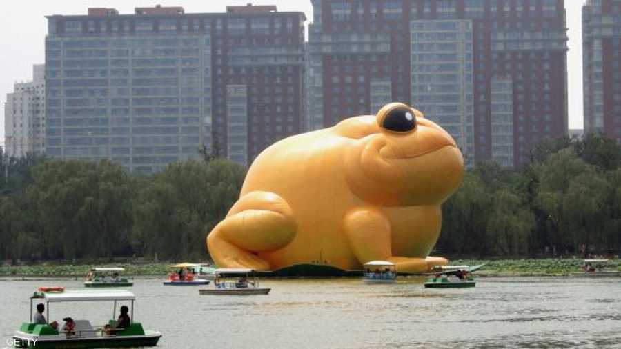 المجسم يعرض بحديقة يوييوانتان، في بكين
