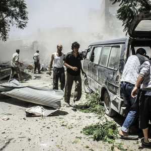 آثار غارة إسرائيلية على ريف دمشق - أرشيفية