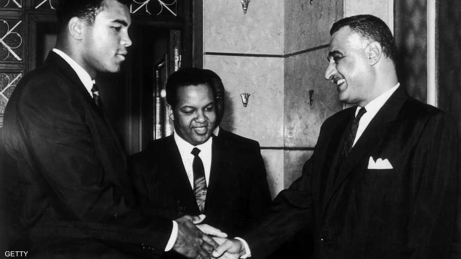 مع الرئيس المصري الأسبق جمال عبدالناصر