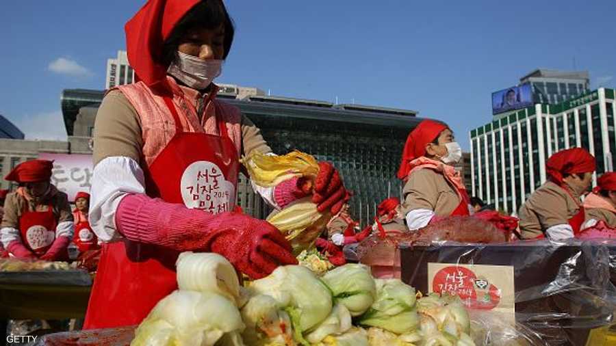 جمع مواطنو كوريا الجنوبية 130 طنا من الكرنب لإعداد الطبق