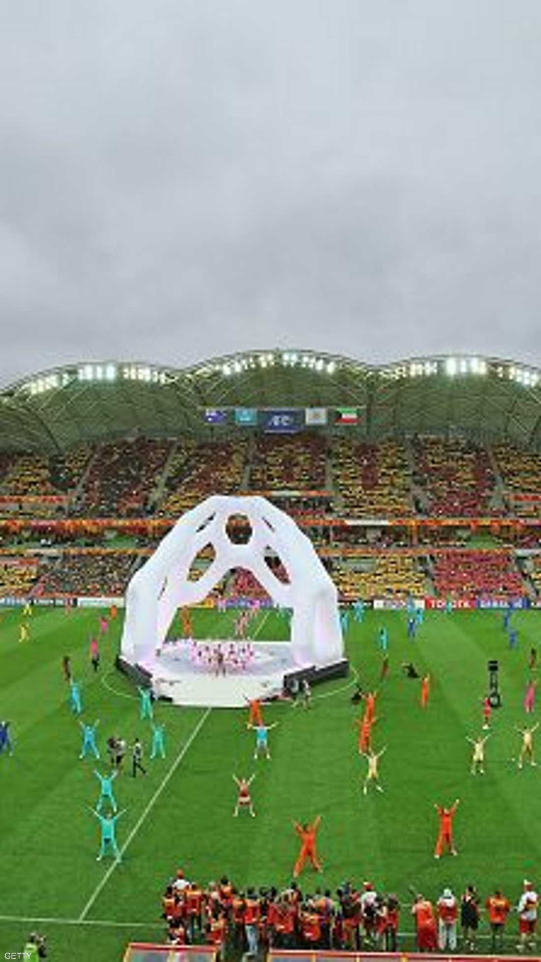 عكس حفل افتتاح كأس آسيا الذي أقيم في ملبورن الثقافة الأسترالية