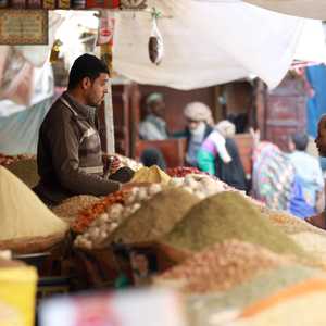 أحد الأسواق في العاصمة اليمنية صنعاء.