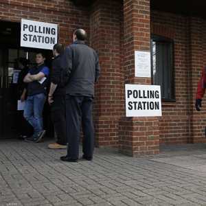 أحد مراكز الاقتراع في بريطانيا