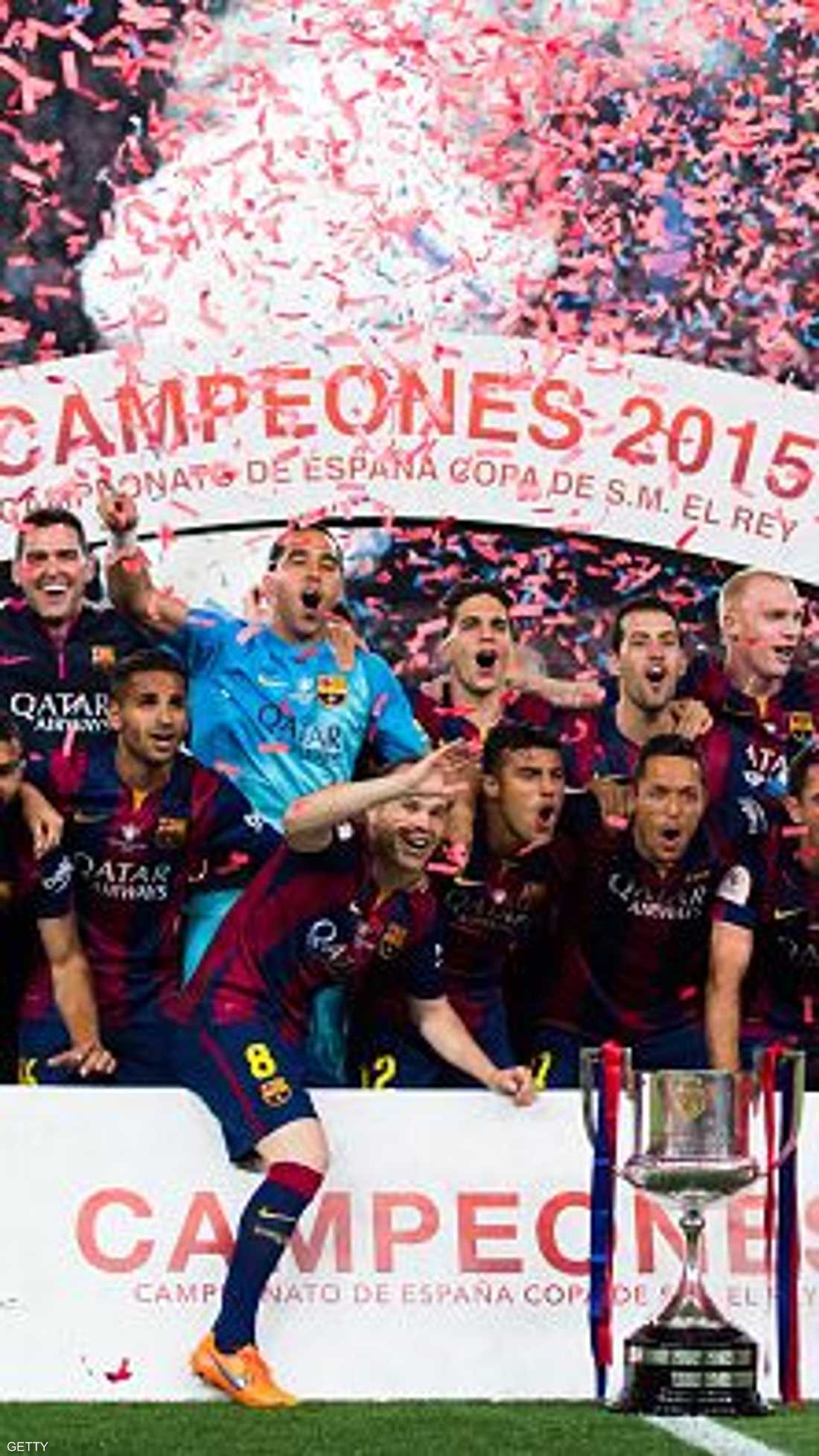 في إسبانيا، أحرز فريق برشلونة لقب كأس ملك إسبانيا وذلك للمرة 27 في تاريخه، وجمع هذا الموسم بين لقبي الكأس والدوري