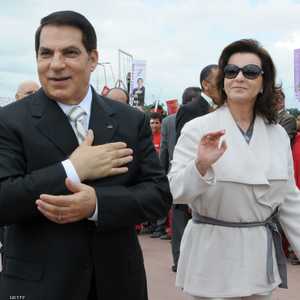 الرئيس التونسي السابق بن علي وزوجته (أرشيفية)