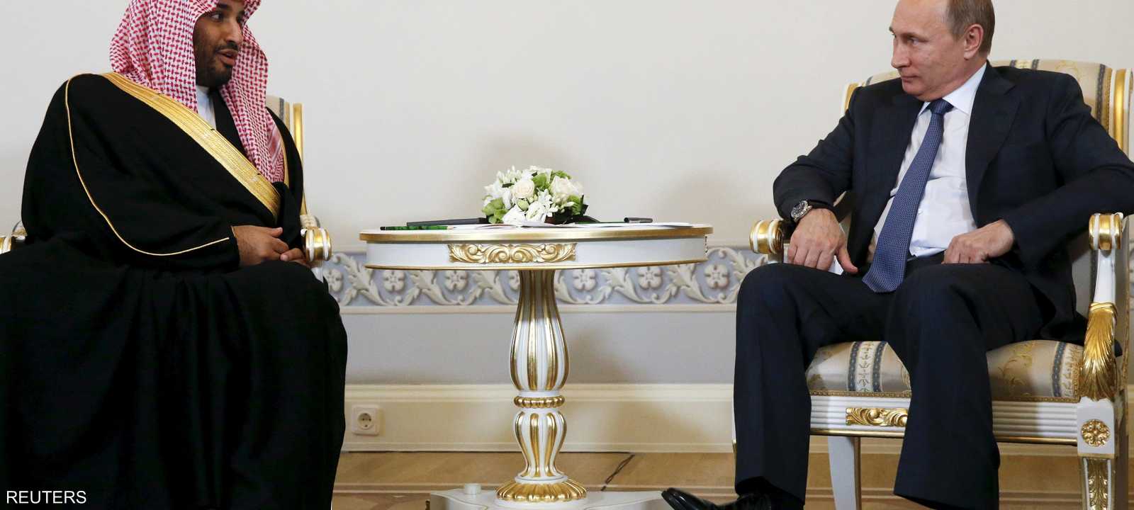 أرشيفية للقاء سابق بين ولي ولي العهد السعودي الأمير محمد بن سلمان والرئيس الروسي فلاديمير بوتن