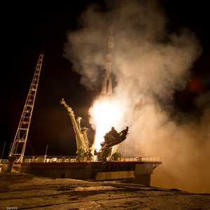 سويوز ينطلق من قاعدة بايكنور في طريقه إلى محطة الفضاء الدولية