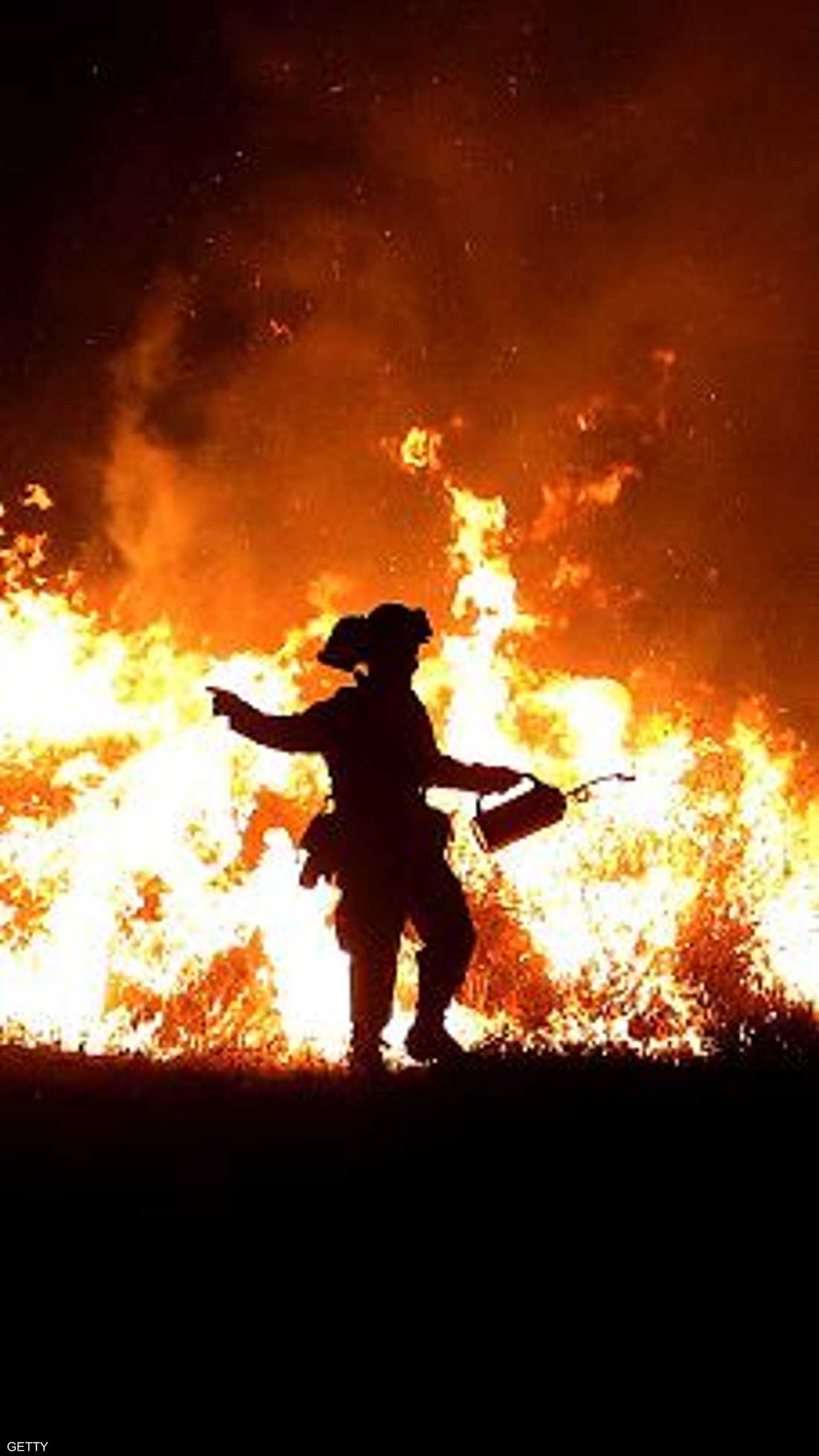 الحريق هو الأكبر والأشرس في العام الجاري 