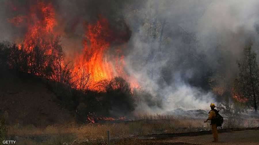 نشب الحريق الأسبوع الماضي في الأودية الضيقة والسفوح