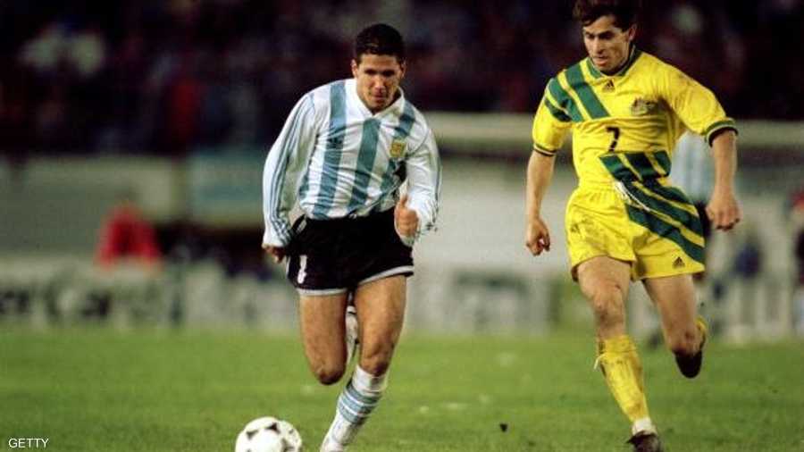 دييغو سيميوني تألق مع منتخب الأرجنتين وقاد أتلتيكو مدريد للقب ليغا لن ينسى في 2014