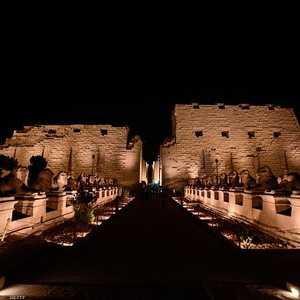 الطريق المؤدي إلى معبد الكرنك في الأقصر