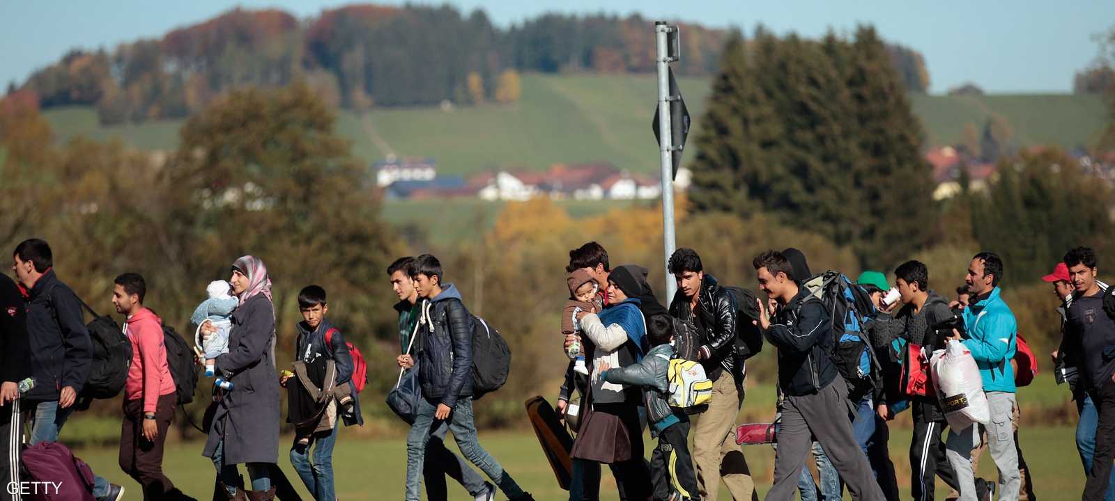 مجموعة من اللاجئين تصل ولاية بافاريا بألمانيا (أرشيف)