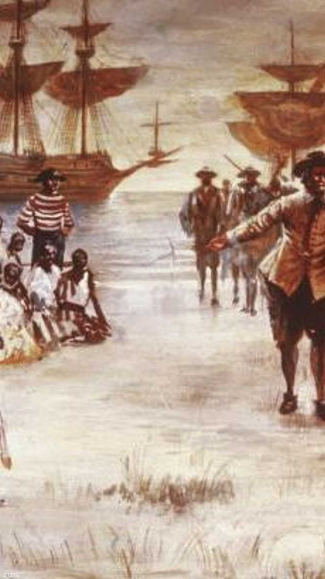 لحظة وصول سفن العبيد من إفريقيا إلى أميركا في القرن 18