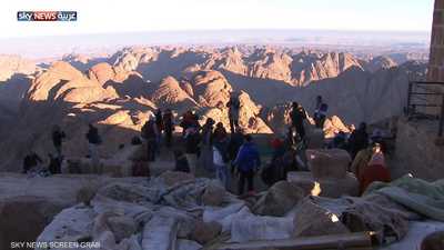 جبل موسى وجهة للسياح من هواة التسلق والرحلات بمصر