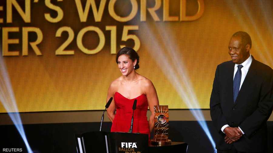 نالت اللاعبة الأميركية كارلي لويد، جائزة أفضل لاعبة في العالم