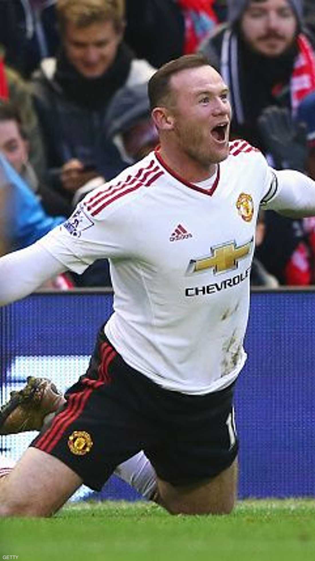 روني رفع رصيده من الأهداف بالدوري إلى 176 هدفا، وهو أكثر مما سجله أي لاعب اخر مع فريق واحد