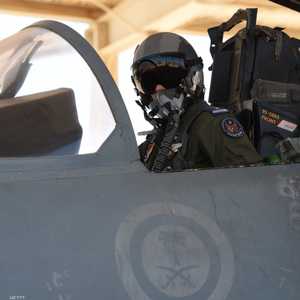 مقاتلة تابعة لسلاح الجو الملكي السعودي في خميس مشيط.