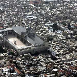 منظر عام لمدينة دمشق يتوسطها المسجد الأموي