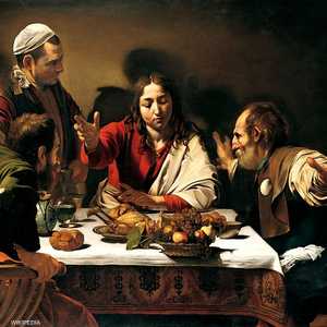 لوحة عشاء في إيموس لكارافاجيو