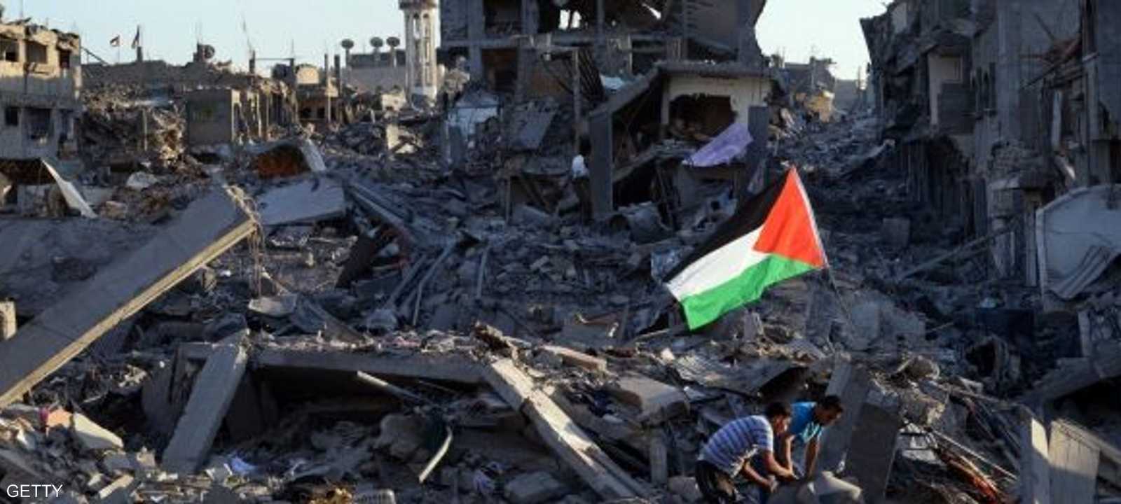 جانب من آثار الدمار الذي لحق بغزة إثر الحرب الإسرائيلية عليه عام 2014.