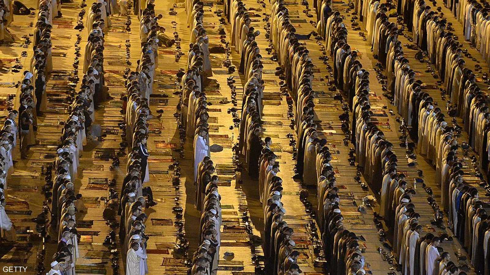 التراويح في مسجد الحسن الثاني