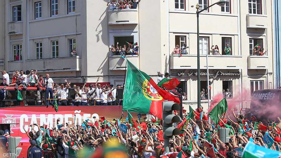 الاحتفالات اجتاحت البرتغال بعد التتويج