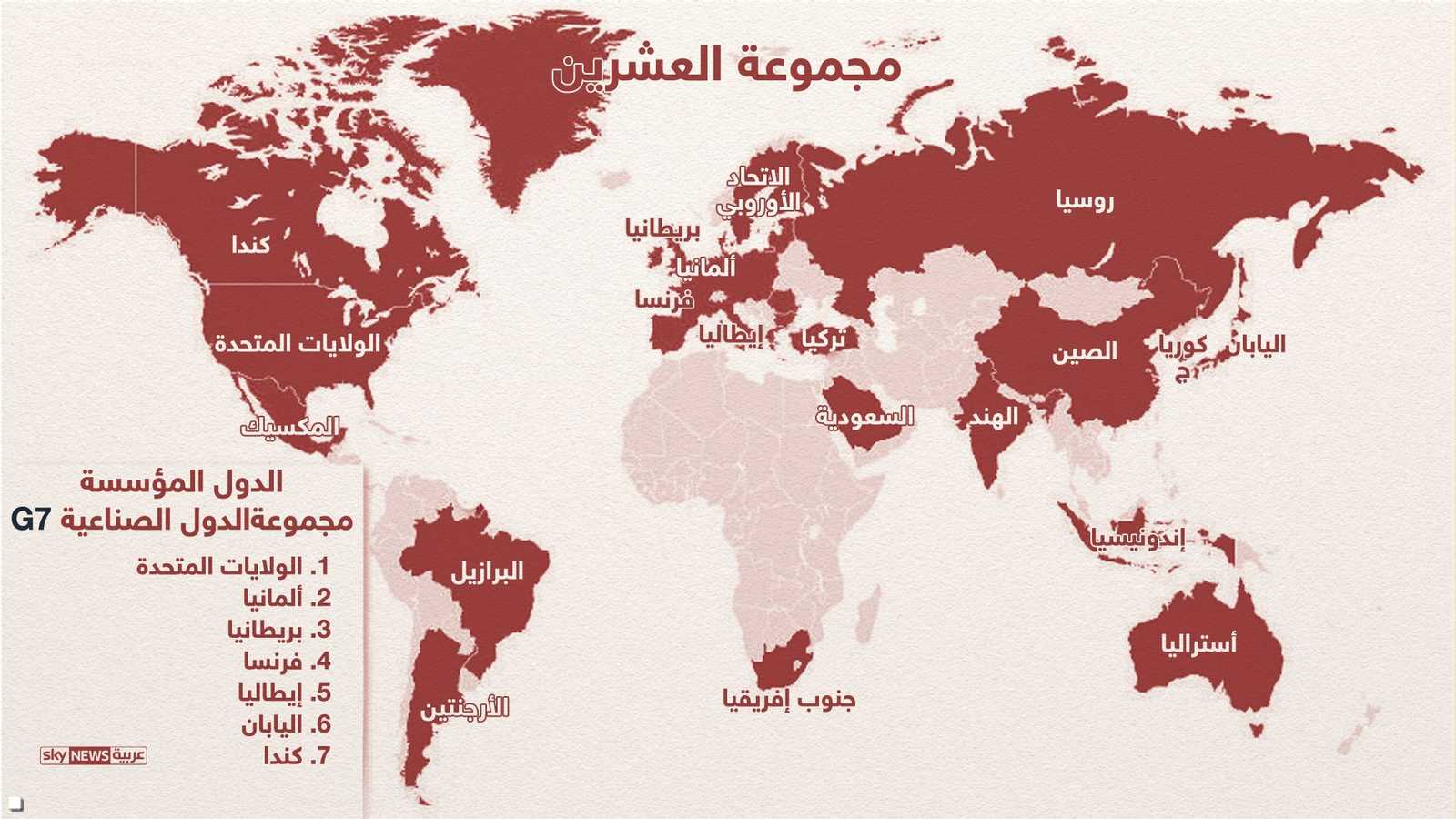 الدول المشاركة في مجموعة العشرين