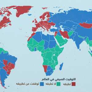 الدول التي تعمل بالتوقيت الصيفي