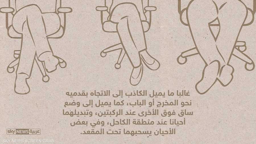 حركة القدمين والساقين مهمة في مراقبة من يكذب