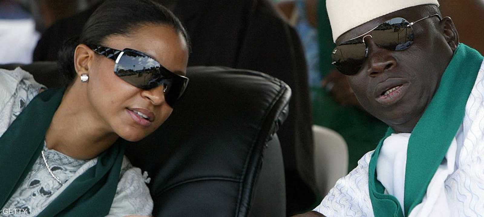 يحيى جامع وزوجته زينب. أرشيف