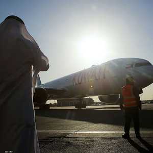 صورة أرشيفية لطائرة في مطار الكويت