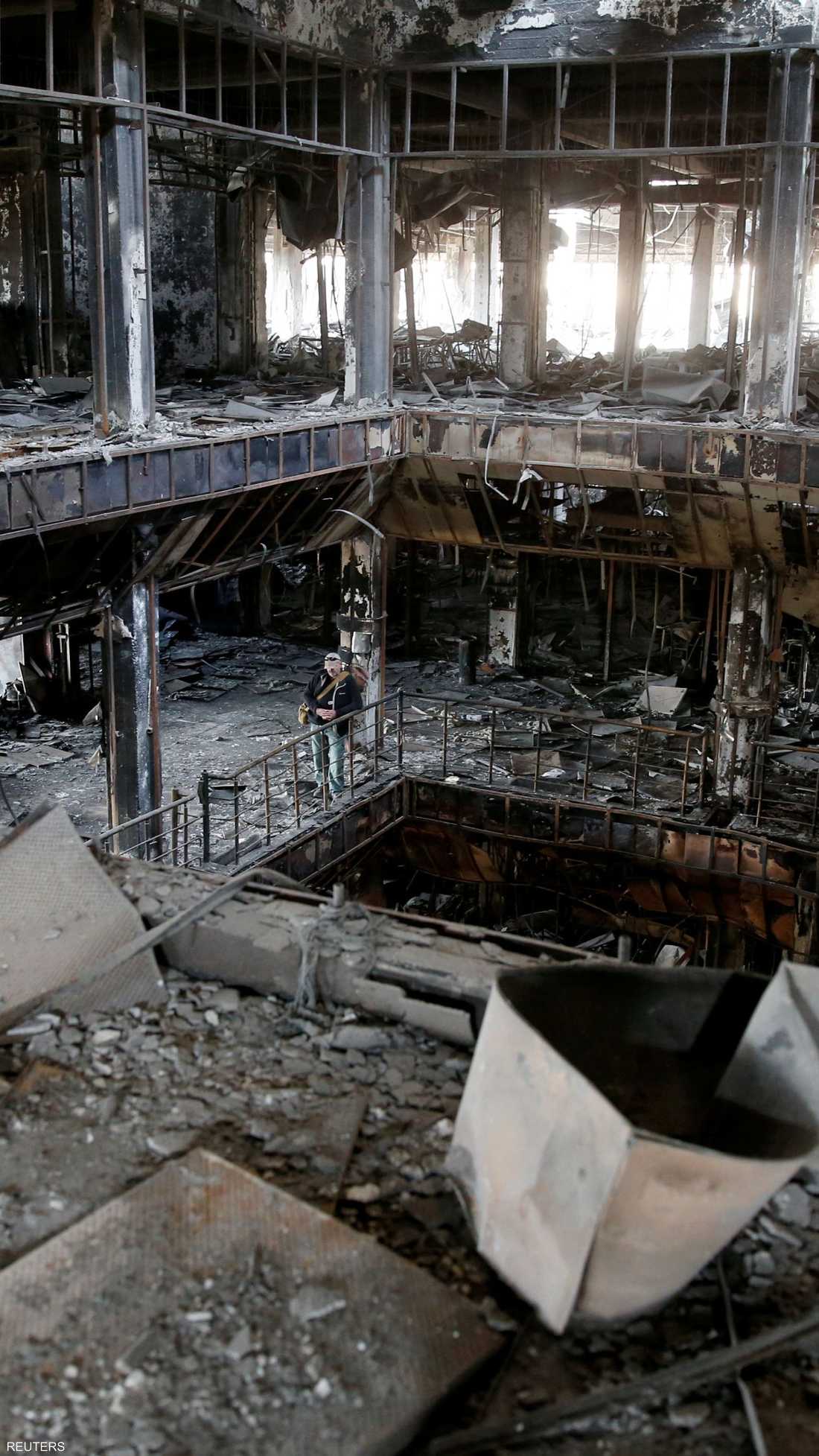 أضرار كبيرة لحقت بمكتبة جامعة الموصل