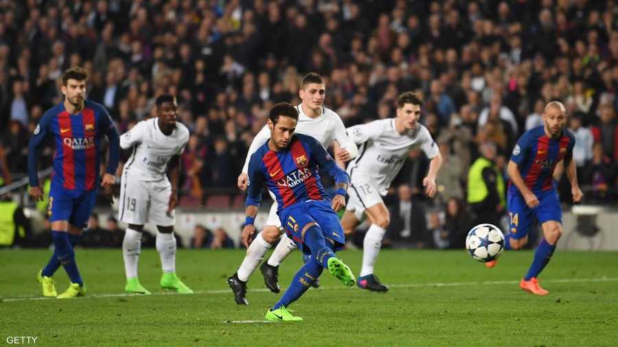 نيمار سجل هدفين خلال اللقاء