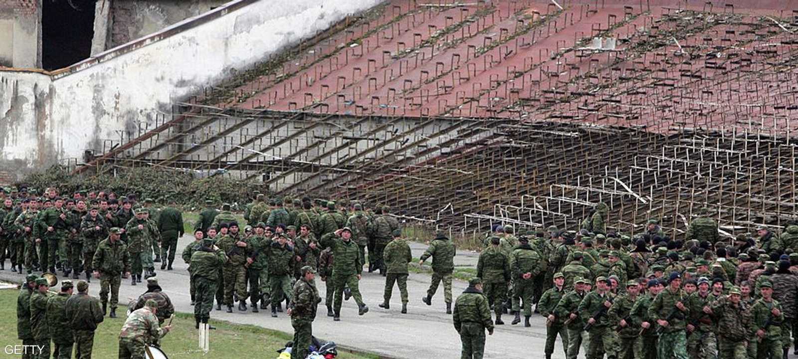 أرشيفية لتدريبات لقوات أوسيتيا الجنوبية