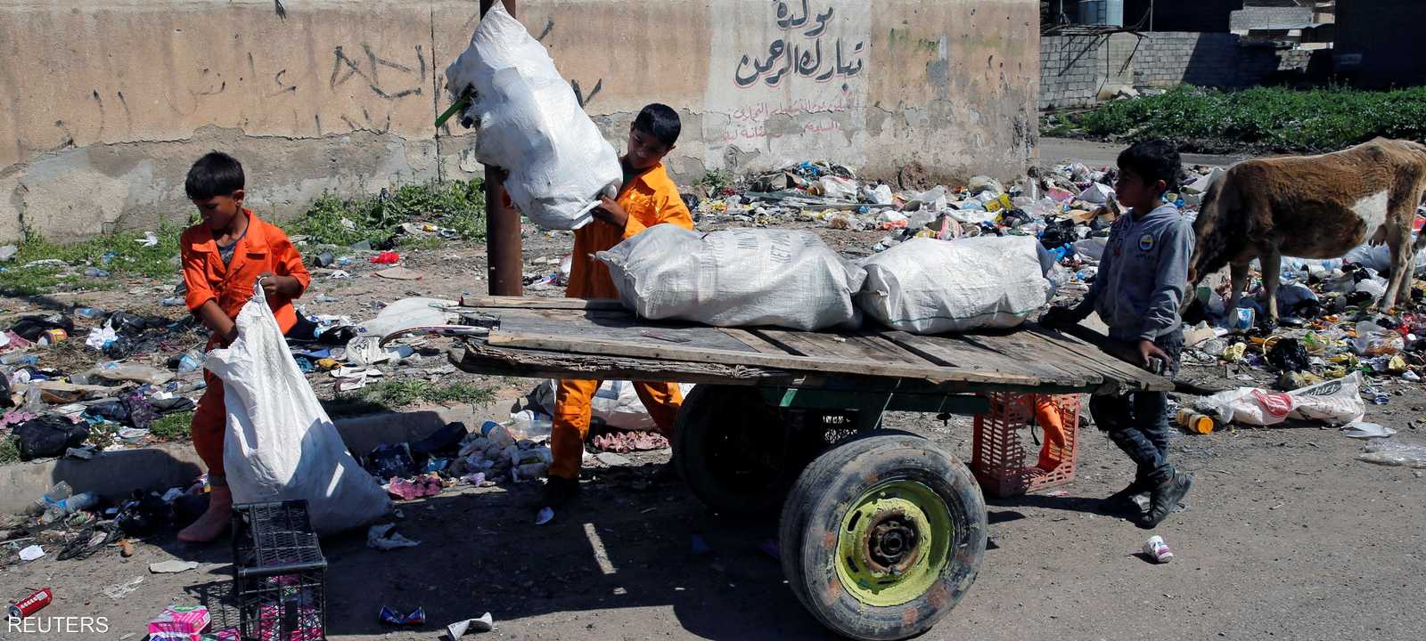 أجبرتهم الظروف الصعبة على جمع القمامة في شوارع الموصل