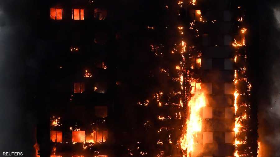 الحريق التهم كل الطوابق من الثاني وحتى الأخير