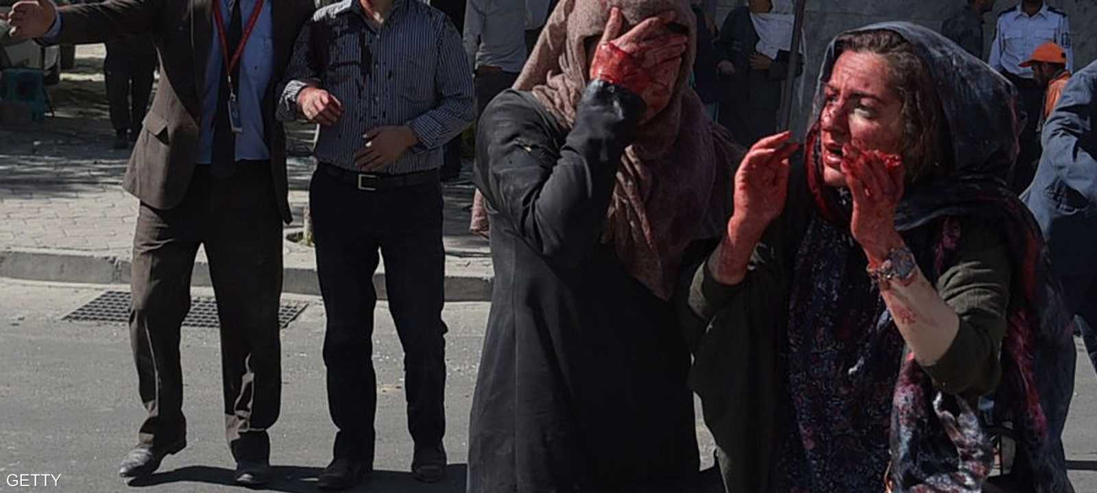 مصابون في التفجير الدامي الذي ضرب كابل وأوقع 150 قتيلا