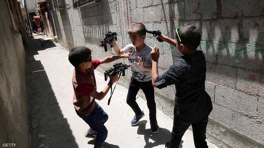 احتفال أطفال غزة بالعيد