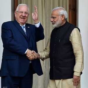 الرئيس الإسرائيلي روفين ريفلن في زيارة سابقة إلى الهند