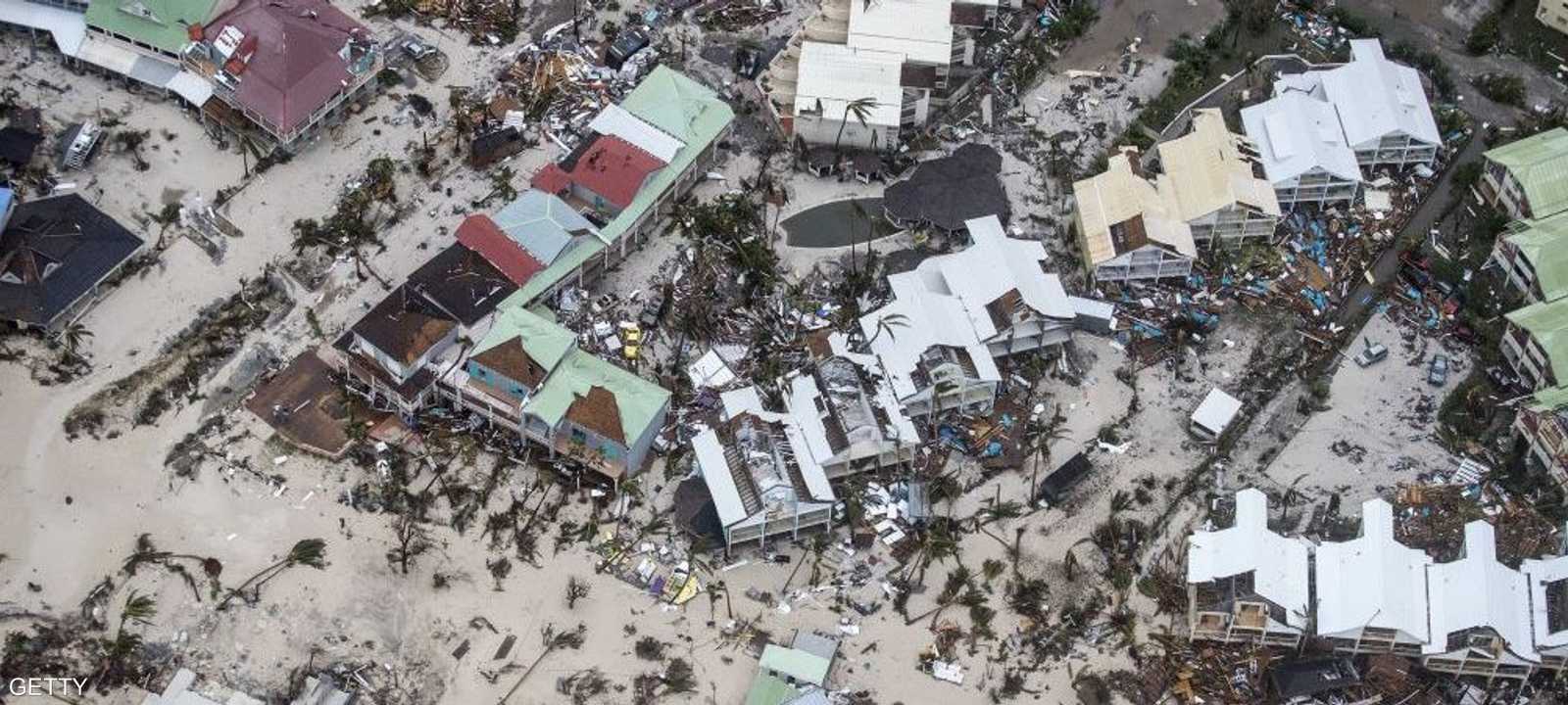 صورة جوية لآثار الإعصار إرما